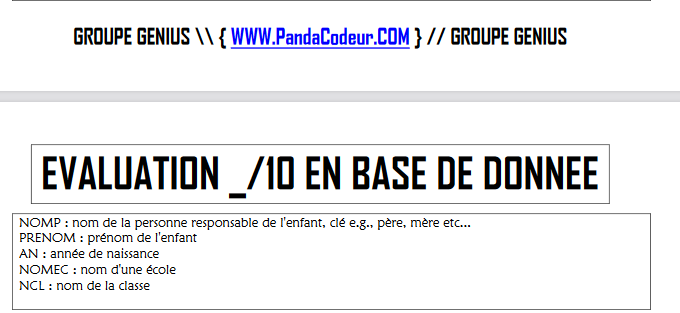 Bd evaluation 01 pandacodeur