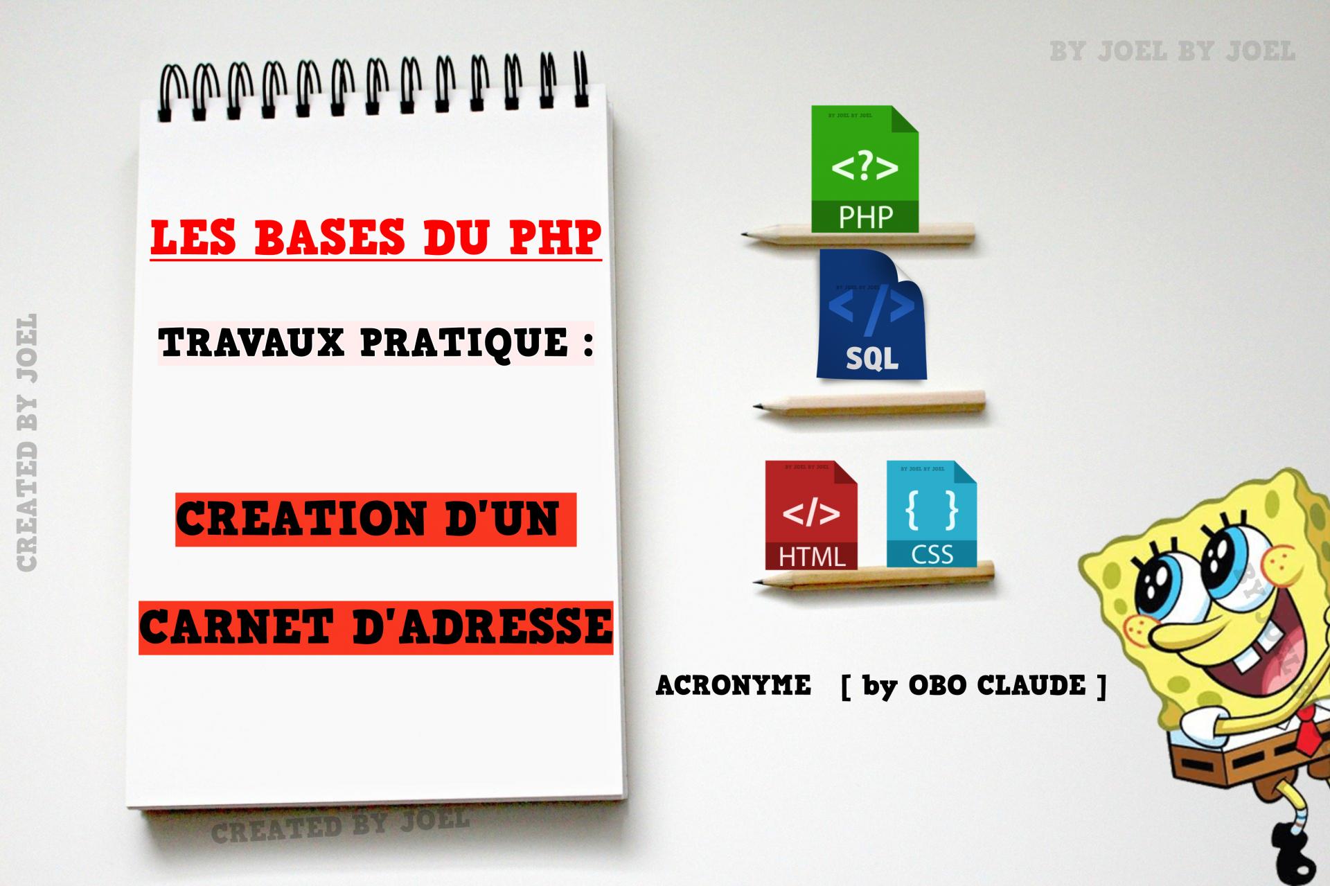 Comment creez un Carnet d'adresse Grace au PHP & MySQL