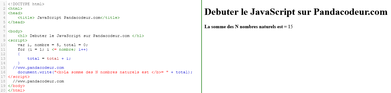 Js cours 6 boucle for pandacodeur
