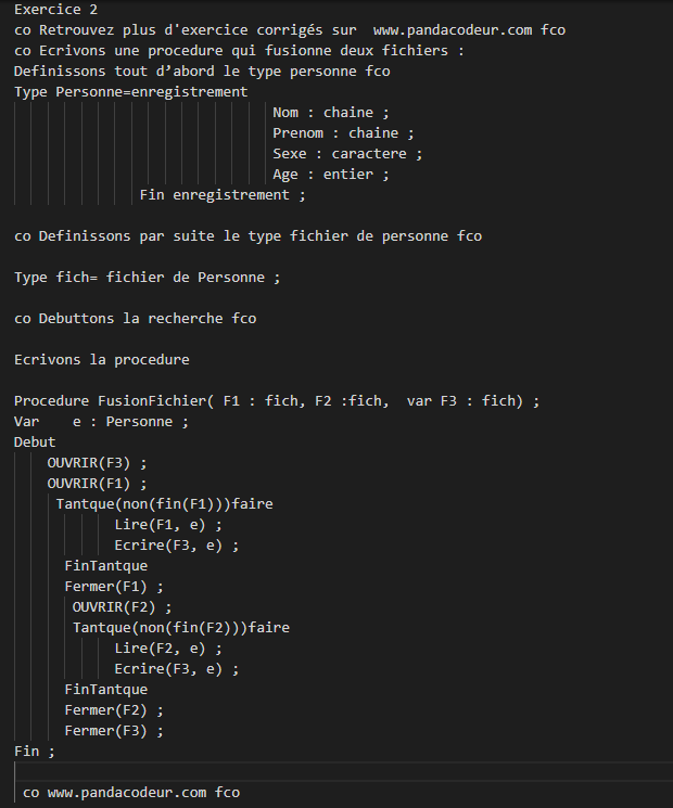 Pandacodeur exercice algorithme fichier 02 2021 02 28 14 29 46 algorithmique algo code